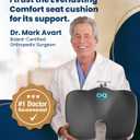Everlasting Comfort Doctor Recommended Memory Foam Seat Cushion for Office Chairs & Car - Ergonomic Office Desk Accessories - Cushions for Tailbone Pain Relief, Sciatica (Gray, Large)