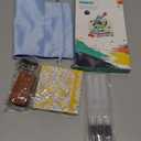 Portable Mini Watercolour Paint Set Travel & Pocket Wooden Paint Palette with Metal Clip, Water Colour Paints Sets with Sketchbook & Water Pen for Painters,Artists,Beginner (Yellow, 12 Colors, S-8 Grids) (1.04 Fl Oz (Pack of 7))