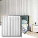 Art3d Slat Wall Panel, 3D Fluted Textured Panel 12-Tile 19.7 x 19.7in. - White