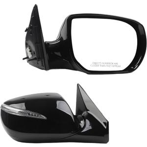 Dasbecan Righ Passenger Side Mirror Compatible with 2013-2018 Hyundai Santa Fe Sport with Heated Without Blind Spot Detection Turn Signal Manual Folding Replace#876204Z005 HY1321201 6 Pins (Black)