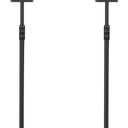 Speaker Stands Pair, Heavy Duty Steel Speaker Stands for Satellite & Small Bookshelf Speakers, Adjustable Height 33" to 48", Holds up to 6 lbs, Easy DIY Assembly, DX-718, 2 Packs, Black
