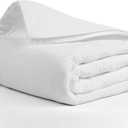 Salt Earth 100% Cotton Muslin Throw Blanket Gauze Blanket 55"X75" Twin, 4 Layered for Couch, Bed, Living Room,Lightweight & All Season Blankets & Throws, Easy to wash, Nature & Skin Friendly(White)