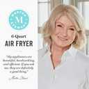 Martha Stewart 6-Quart Air Fryer, 6 Presets, Space Saving, Sky Blue, 6QT Air Fryer