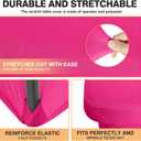 2 x 2 Pack 6 Feet Fuchsia Spandex Tablecloth for Rectangular Tables, Fitted & Stretch, Washable, Wrinkle Resistant, Perfect for Event, Wedding, Party, Banquet, Cocktail, Festival, and Table Protector