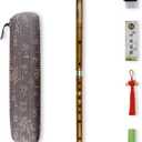 C Key Dizi Bitter Bamboo Flute for Beginners with Free Membrane & Glue & Protector Set Traditional Chinese InstrumentKey of C/Bitter Bamboo