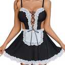 Avidlove Sexy Lingerie For Women Cosplay Lingerie Set Contrast Lace Maid Costume Set Halloween Outfits Size Medium