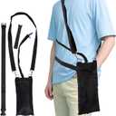 Nephrostomy Bag Holder with Shoulder Strap & Waist Belt, Catheter Bag Holder with Adjustable Strap Urine Bags, Privacy and Minimalist Design Nephrostomy Supplies Suit to 1000ml Bags