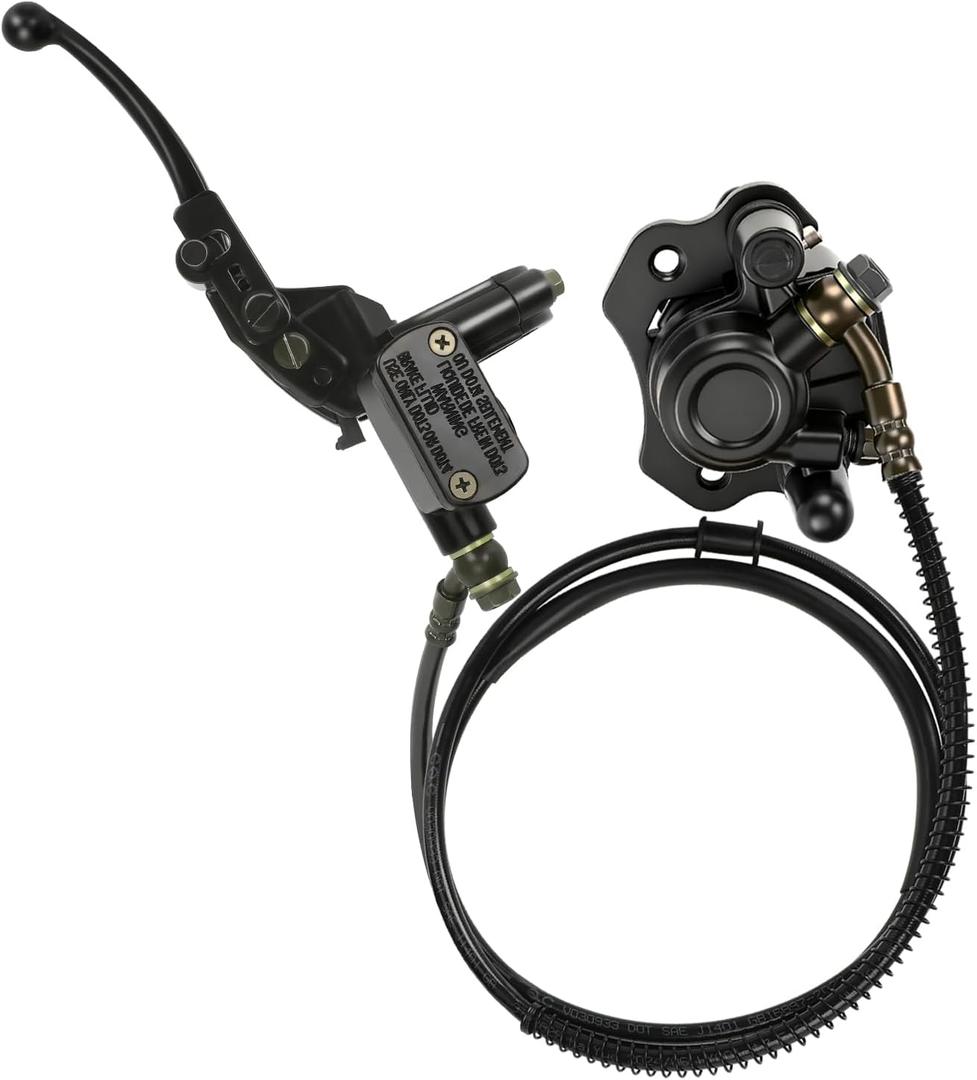 HIAORS Left Hydraulic Disc Brake Master Cylinder Caliper Assembly Replacement for 50cc 70cc 90cc 110cc 125cc Taotao Coolster ATV Sunl Roketa NST Vitacci Peace Cool sports Quad 4 Wheeler Mini Bike Parts