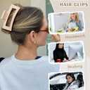 3Pcs Silicone Hair Clips Flexible Claw Clips for Women Cloud Clip Bendable Large Hair Claw Clip