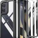 Poetic Guardian Case for Motorola Moto Edge 2024 [Not for 2023 Version], [20FT Mil-Grade Drop Tested], Full Body Hybrid Shockproof Bumper Cover with Built-in Screen Protector,Black/Clear | Not for 2023 Version, Full Body, Hybrid, Shockproof