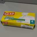 Glad Trash Bags, Compactor Kitchen Garbage Bags - 18 Gallon White Trash Bag - 4 count