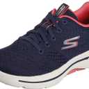 Skechers Women's Go Walk Arch Fit Unify Sneaker (6.5, Navy/Coral)