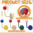 Novabright 4 Pcs Colorful Metal Hooks Adhesive Coat Hanger Decorative Hooks for Bedroom Nursery Key Hat Hanging Rack(Bright Color)
