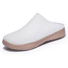 Lightweight Slip-On Clog Shoes for Women & Men – Breathable Knit Upper, Soft Cushioned Sole, Indoor Outdoor Comfort Mules Size 38