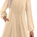 PRETTYGARDEN Fall Dresses for Women 2026 Long Sleeve Mini Short Flowy A Line Casual Holiday Party Tunic Dress Fashion Clothes, Large
