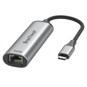 BrosTrend 5Gb USB C to Ethernet Adapter, Aluminum Ethernet to Type C Network Adapter Plug & Play for Windows MacOS etc., Compatible with Dell XPS, MacBook, iPad (Thunderbolt 5/4/3) Lifetime Protection