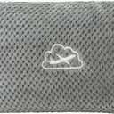 BEDELITE Travel Blanket with Bag, Ultra-Soft Jacquard Fleece Blanket with Luggage Sleeve & Backpack Clip, Airplane Blanket Travel Essentials, Grey