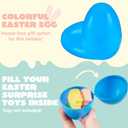 JOYIN 3.15" Easter Eggs, Large Fillable Plastic Eggs Empty Colorful Bright Eggshells with Hinge for Easter Hunt, Filling Treats, Party Favor, Basket Stuffers, Classroom Prize Supplies, 100PCS