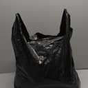 Grocery Shopping Plastic T-shirt Bags Plain 12" x 7" x 21" (Black, 150)