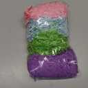 JOYIN 4 Pcs Easter Bamboo Baskets Gift Woven Baskets with Handles and 4 Colors Grass Paper Shreds, Candy Wicker Candy Toys Storage Bucket for Easter Egg Hunt, Kids Party Supplies(9" X 8")