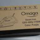 Omaiga Steam Iron for Clothes, 1750W Fast Heating with Powerful Steam, 15.21oz/450ml Large Water Tank, Ceramic Soleplate, Anti-Drip, Self-Cleaning, 3-Way Auto Shut Off for Home Laundry