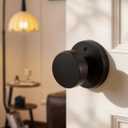 Goldenwarm Black Door Knobs Interior, Zinc-Alloy Privacy Matte Black Door Knobs, Heavy Duty Privacy Interior Doorknobs, Indoor Doorknobs for Bedroom, Bathroom (6 Pack)