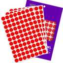 6 x PARLAIM 0.75" Colored Dot Stickers Round Color Coding Labels Polka Circle Dots Price Stickers for Office, Classroom,1320PCS Red