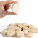 Split Wood Balls 2 inch Half Wooden Balls 50mm Unfinished Half Wooden Beads for Crafts and Art Supplies (50PCS)