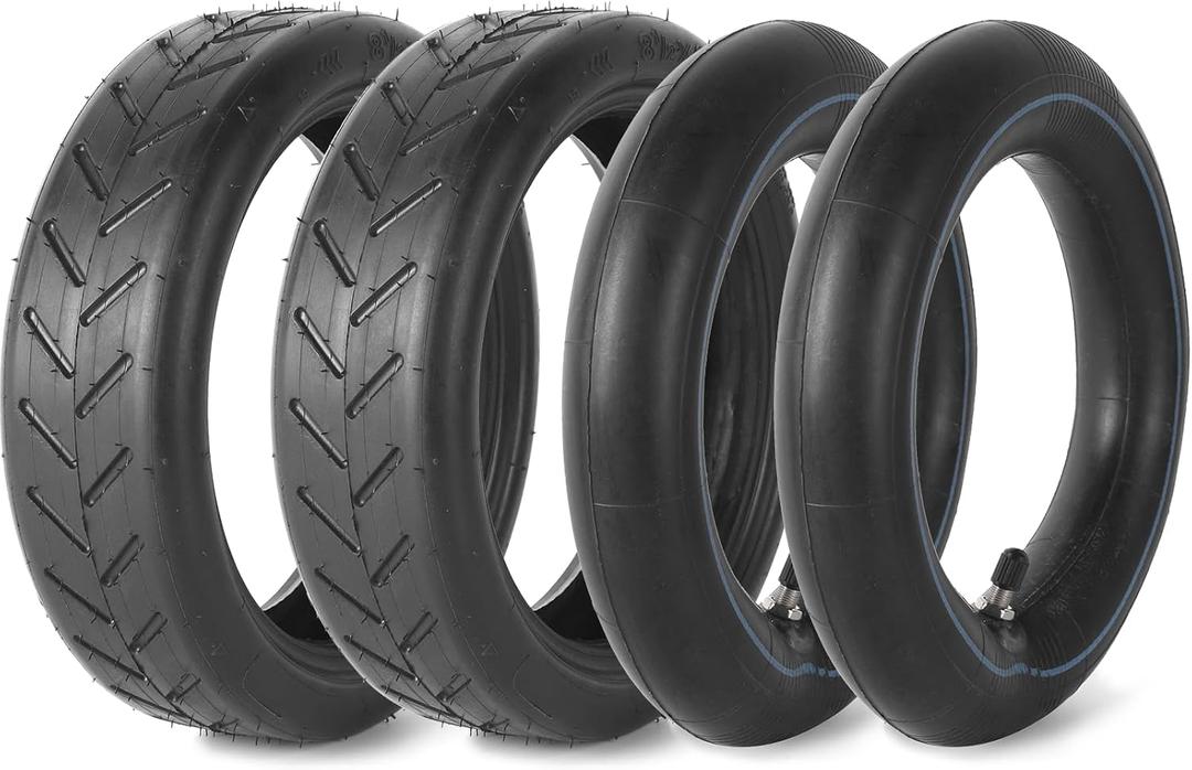 AR-PRO (2-Sets) 8.5"x2 Scooter Tire and Inner Tubes, 50/75-6.1 Pneumatic Replacement Wheels with Straight Valve, Compatible with Gotrax GXL V2, Xiaomi M365 & Pro Electric Scooters