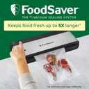 FoodSaver PowerVac Compact Vacuum Sealing Machine Stainless Steel & Black Vertical Storage VS0150