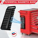 6 Pcs Magnetic Socket Organizer Holder Case Rail Rack for 1/2'', 3/8 '', 1/4'' Drive, Securely Holds 152 Sockets (Black,Green)