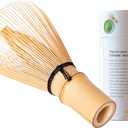 ARTDOU Golden Bamboo Matcha Green Tea Whisk Chasen, Matcha Stirrer Traditional Japanese Tea Whisk for Making Matcha Powder     100 (Single whisk)