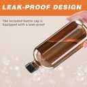 3 Pack Glass Spray Bottles 16 oz, Trigger Empty Spray Bottles Refillable with Funnel, Bottle cap, Labels for Cleaning Solutions, Plants, Essential Oils (3Pcs (Amber))