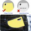 E Segoi Shockproof Designed for Samsung Galaxy Note 10 Plus Case 6.8inch Shockproof and Scratch-Resistant [2.0mm] Slim Fit Flexible Soft TPU Cover Galaxy Note10+ (Yellow)