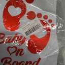 Baby on Board Car Sticker, Baby on Board Signs for Car, High Intensity Reflective Waterproof Vinyl Safety Auto Signs, Auto Decoration Accessories for Rear, Side Window (Red)
