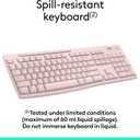 Logitech MK270 Wireless Keyboard and Mouse Combo for Windows, 2.4 GHz Wireless, Compact Mouse, 8 Multimedia and Shortcut Keys, 2-Year Battery Life, for PC, Laptop - Rose