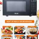 COMMERCIAL CHEF 0.7 Cubic Foot Microwave with 10 Power Levels, Small Microwave with Pull Handle, 700W Countertop Microwave up to 99 Minute Timer and Digital Display, Black
