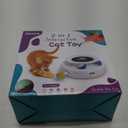 ORSDA 2in1 Interactive Toys for Indoor Cats, Timer Auto On/Off, Cat Toy Balls & Ambush Electronic Cat Mice Toy for Entertainment with 6pcs Feathers, Dual Power Supplies (Ivory White)