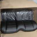 NOKINS Golf Cart Premium Rear Seat Cushion for Aftermarket Standard Rear Seat,Seat Back & Seat Bottom Cushion Assembly (Black, Fits Aftermarket Standard Rear Seat)