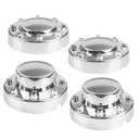 Dexepe Front & Rear Chrome Dually Wheel Center Hub Caps Cover Compatible with Dodge Ram 3500 2011 2012 2013 2014 2015 2016 2017 2018 with Aluminum Wheels Replaces 68081010AA, 68081015AC (4Pcs)