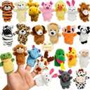 24 Pcs Finger Puppets Set, Animal Finger Puppets for Kids Easter Party Favors Birthday Gift Carnival Classroom Prize