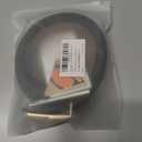 TRIWORKS Women Reversible Leather Belt for Jeans, Ladies Waist Belt with Gold Buckle 0.9" Width (Black)