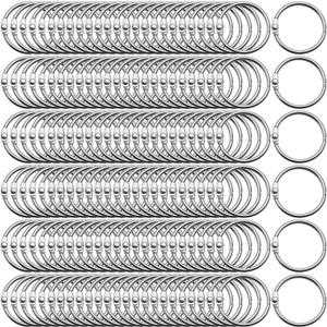 Jadive 500 Pack Loose Leaf Binder Rings 1 Inch Office Book Flashcard Rings Metal for Index Cards Binder Clips for School Home Office Supplies (25 mm,Silver)