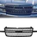 Front Upper Grille For Chevy Silverado 1500 2500 HD 3500 Black Honeycomb Mesh Grill 2005 2006 2007