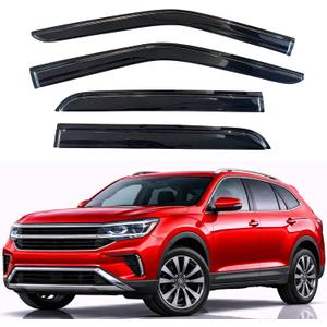 KPY Rain Guards Fit for 2018-2026 Volkswagen Atlas, Out-Channel Window Visors Vent Wind Deflectors 4PC, Car Accessories for 18-26 VW Atlas (Not for Atlas Cross Sport)