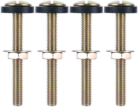 Toilet Tank to Bowl Bolt Kit 6101 Heavy Duty 4Pcs, M8 Toilet Tank Replacement Kit Universal Design Fit Most Toilets, Compatible with Fluidmaster 6101 , Pack of 4