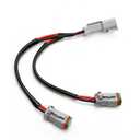 2 in 1 Leads Deutsch Outputs DT, Y Shape 2 Pin DTM Female Connector Socket Adapter Splitters Wiring Harness Retrofit Connectors Wiring Harness for Light Bar Fog Light