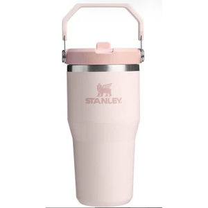 STANLEY IceFlow 2.0 Flip Straw Tumbler with Handle 20 oz | Twist On Lid and Flip Up Straw | Leak Resistant Water Bottle | Insulated Stainless Steel | BPA-Free | Rose Quartz