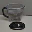 PUR Plus 11-Cup Water Pitcher, 1 Lead-Reducing Filter, Cleaner, Great-tasting Water, Dishwasher Safe, Powerful Filtration, Filter Change Light Indicator, LockFit Cap Design - Smoke (Black)