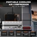 MENGJINGO Tire Inflator Portable Air Compressor, 2X Faster Inflation Cordless Air Pump for Car Tires, 6000mAh Auto Pump with Digital Pressure Gauge, Electric Pump for Car, Motorcycle, Bicycle, Balls